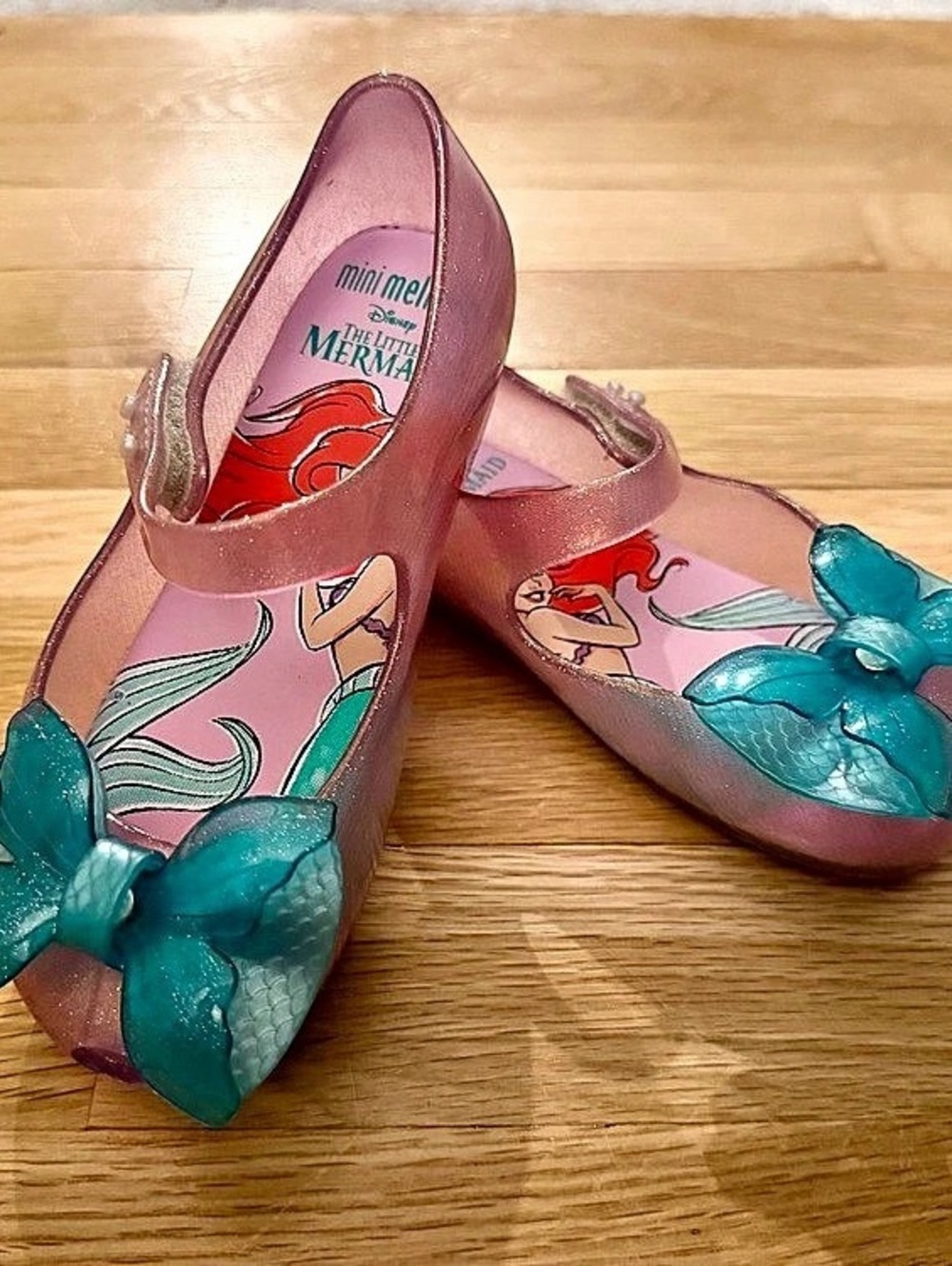 Melissa Mini Melissa Disney The Little Mermaid Bow Jelly Sandals Size 10